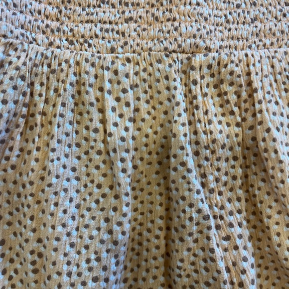 Aerie High Waist Shorts in Cream and Brown - Picture 3 of 5